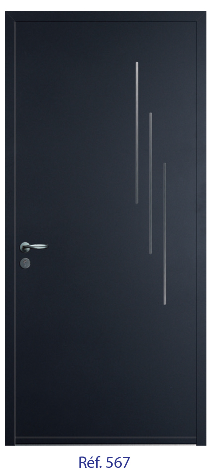 Porte d'entrée monobloc ALU ou PVC - gamme 2