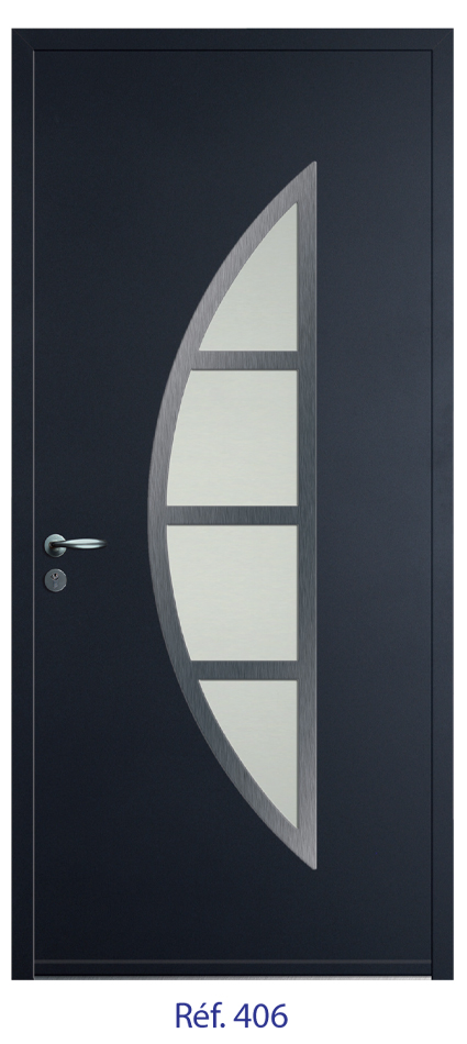 Porte d'entrée monobloc ALU ou PVC - gamme 5