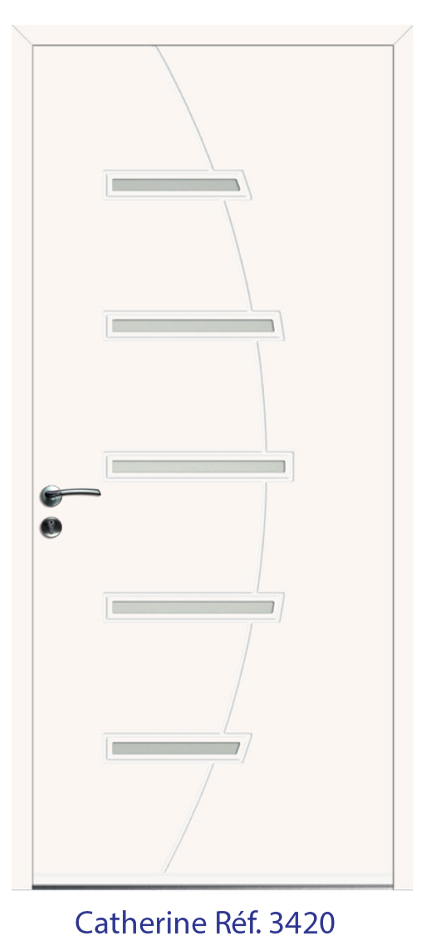 Porte d'entrée monobloc ALU ou PVC - gamme 5