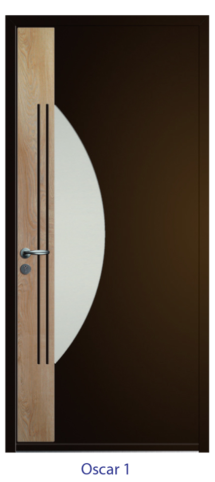 Porte d'entrée monobloc ALU ou PVC - gamme 5