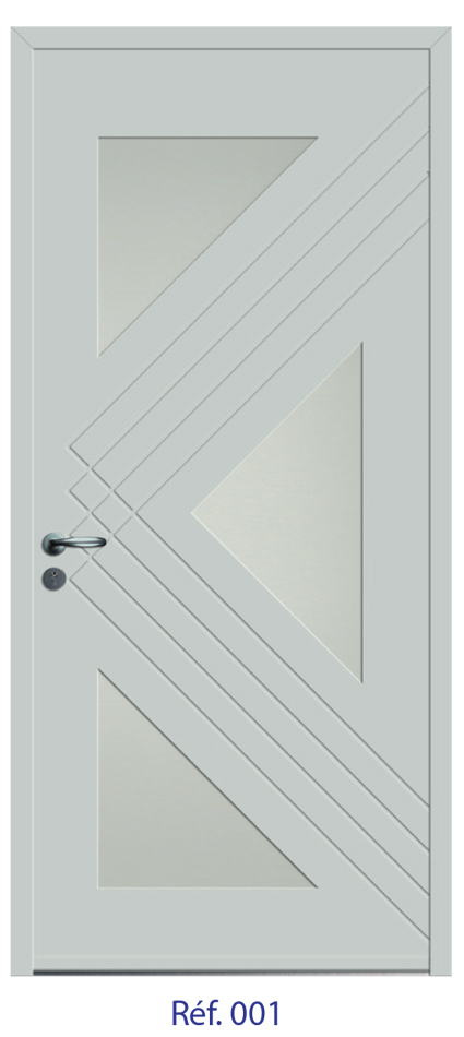 Porte d'entrée monobloc ALU ou PVC - gamme 6