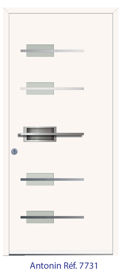 Porte d'entrée monobloc ALU ou PVC - gamme 6
